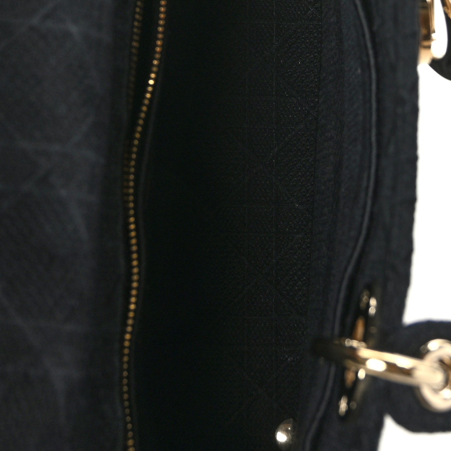 Canvas Embroidered Cannage Medium Lady D-Lite Black