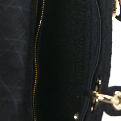 Christian Dior Canvas Embroidered Cannage Medium Lady D-Lite Black 5 of 8