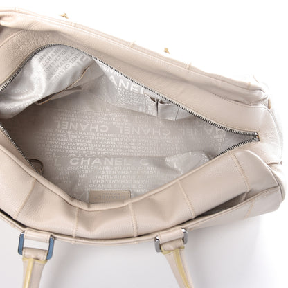 Chanel Caviar Square Stitched Large Tote Beige 5 of 16