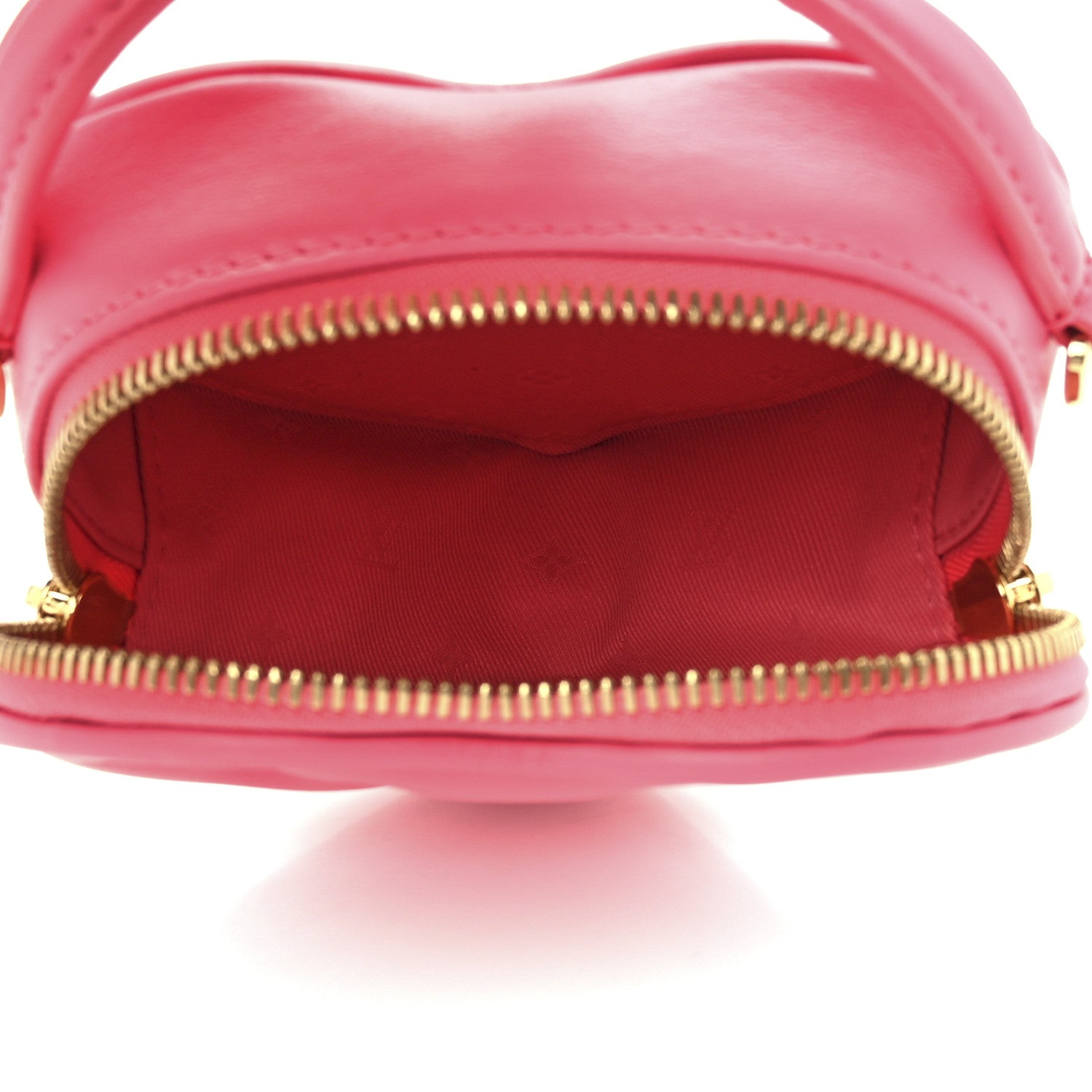 Louis Vuitton Calfskin Embroidered Monogram Pop My Heart Bag Pouch Dragon Fruit Pink 5 of 10