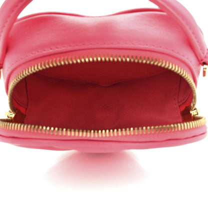 Louis Vuitton Calfskin Embroidered Monogram Pop My Heart Bag Pouch Dragon Fruit Pink 5 of 10