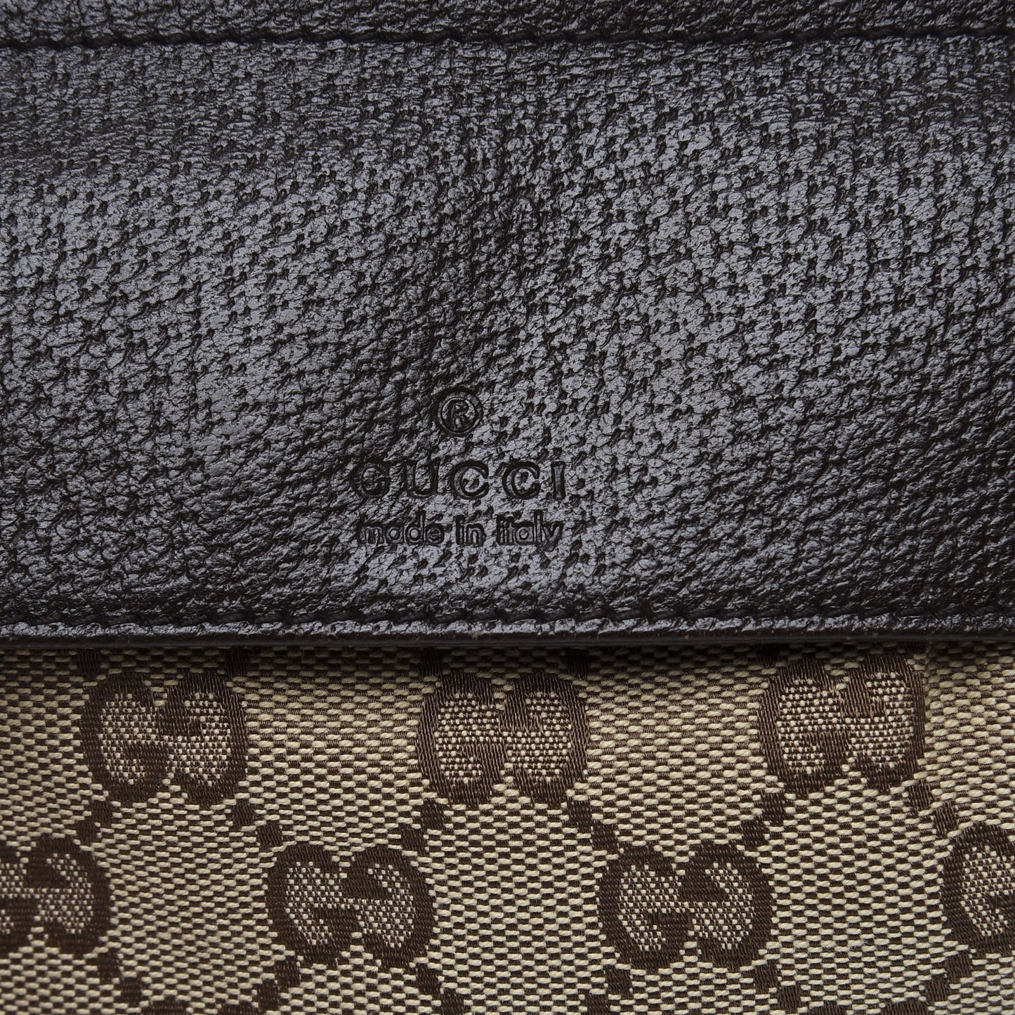 GG Monogram Double Pocket Belt Bag Dark Brown
