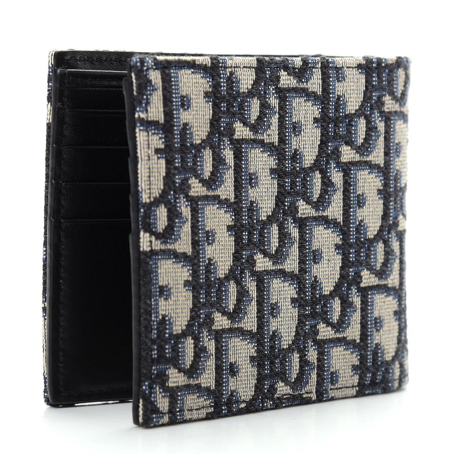 Christian Dior Oblique Compact Wallet Black 3 of 7