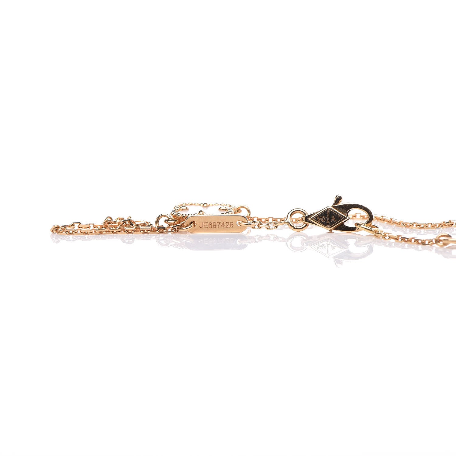 Van Cleef & Arpels 18K Yellow Gold Mother of Pearl Sweet Alhambra Bracelet 4 of 5