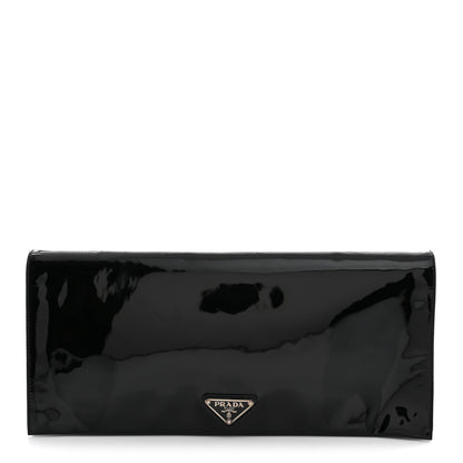 Prada Vernice Metal Clutch Black 1 of 8