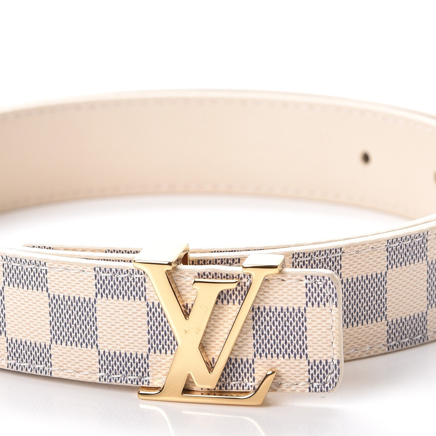 Louis Vuitton Damier Azur LV Initiales Belt 80 32 4 of 10