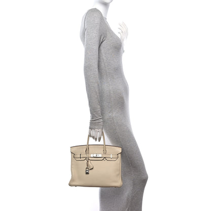 Hermes Taurillon Clemence Birkin 30 Parchemin 3 of 17