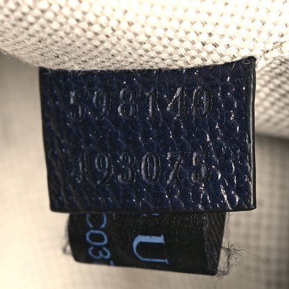 Gucci GG Supreme Monogram Medium Ophidia Double Buckle Backpack Beige Blue Black 7 of 10