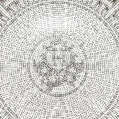 Hermes Porcelain Mosaique au 24 Platine Dessert Plate 8.3 4 of 6