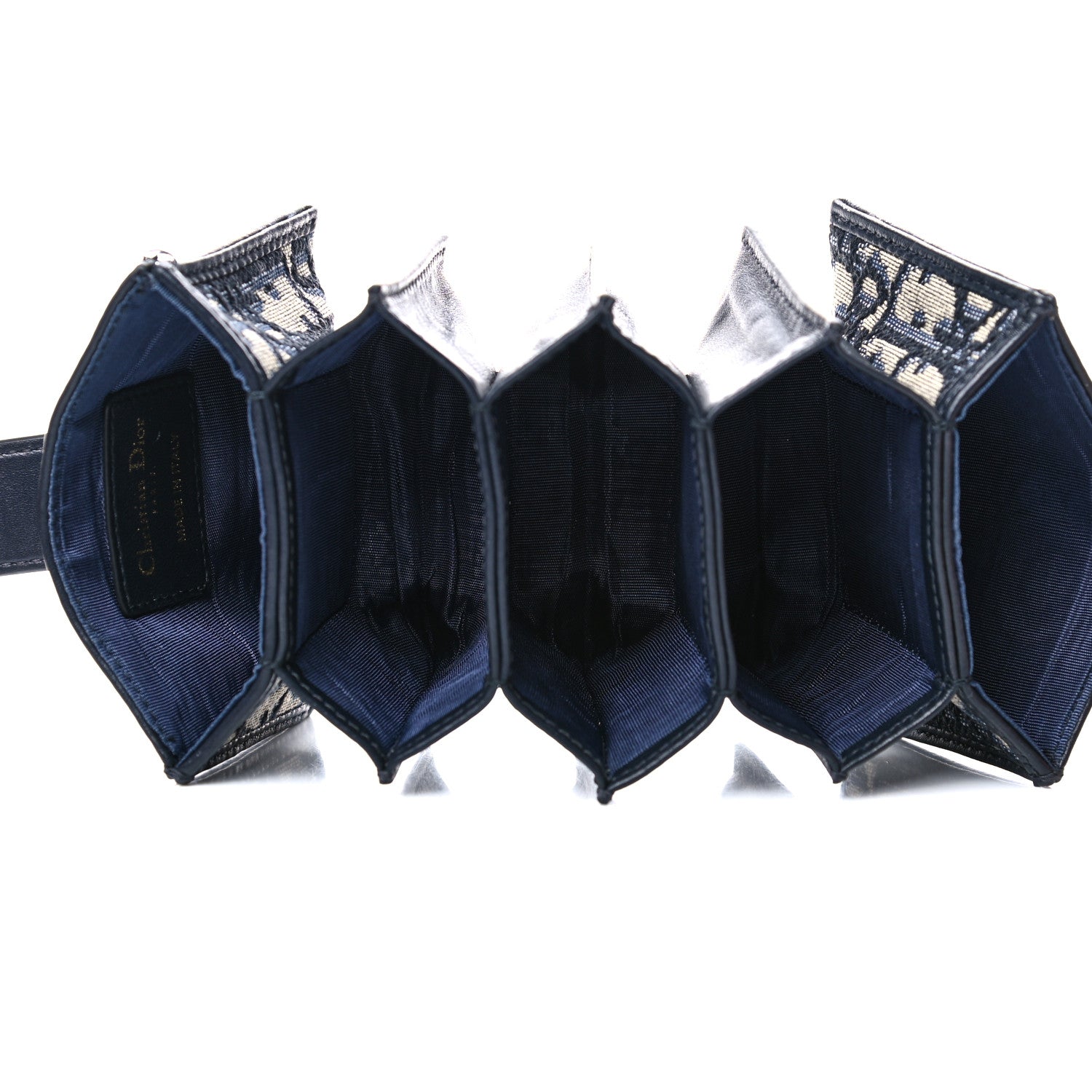 Christian Dior Oblique 30 Montaigne Gusseted 5 Card Holder Blue 5 of 12
