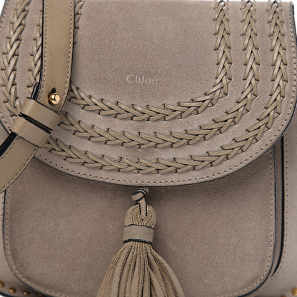 Chloe Suede Braided Small Hudson Shoulder Bag Motty Grey 11 of 11