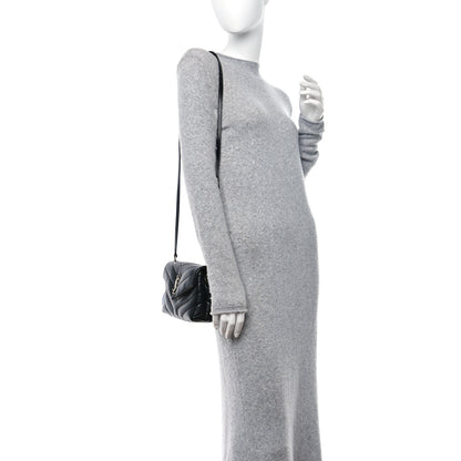 Saint Laurent Calfskin Y Quilted Monogram Toy Loulou Crossbody Bag Black 2 of 13