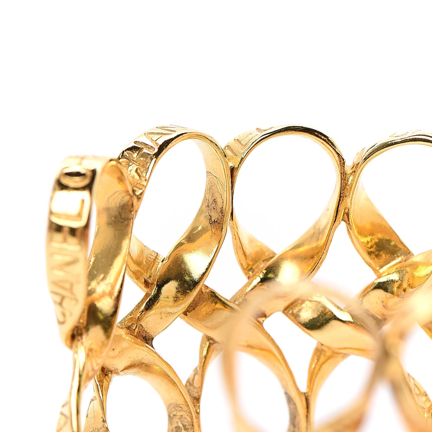 Twisted Logo Cuff Gold