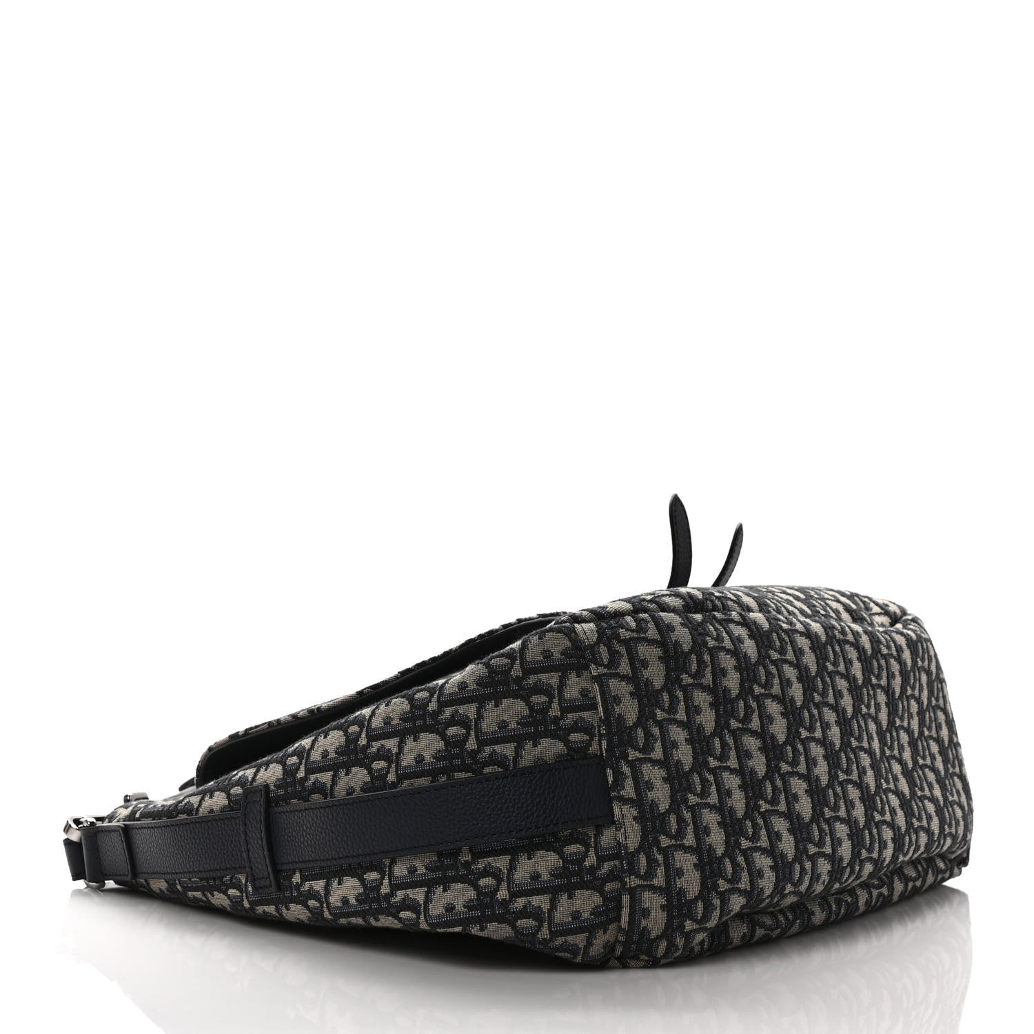 Christian Dior Oblique Soft Saddle Bag Beige Black 4 of 8