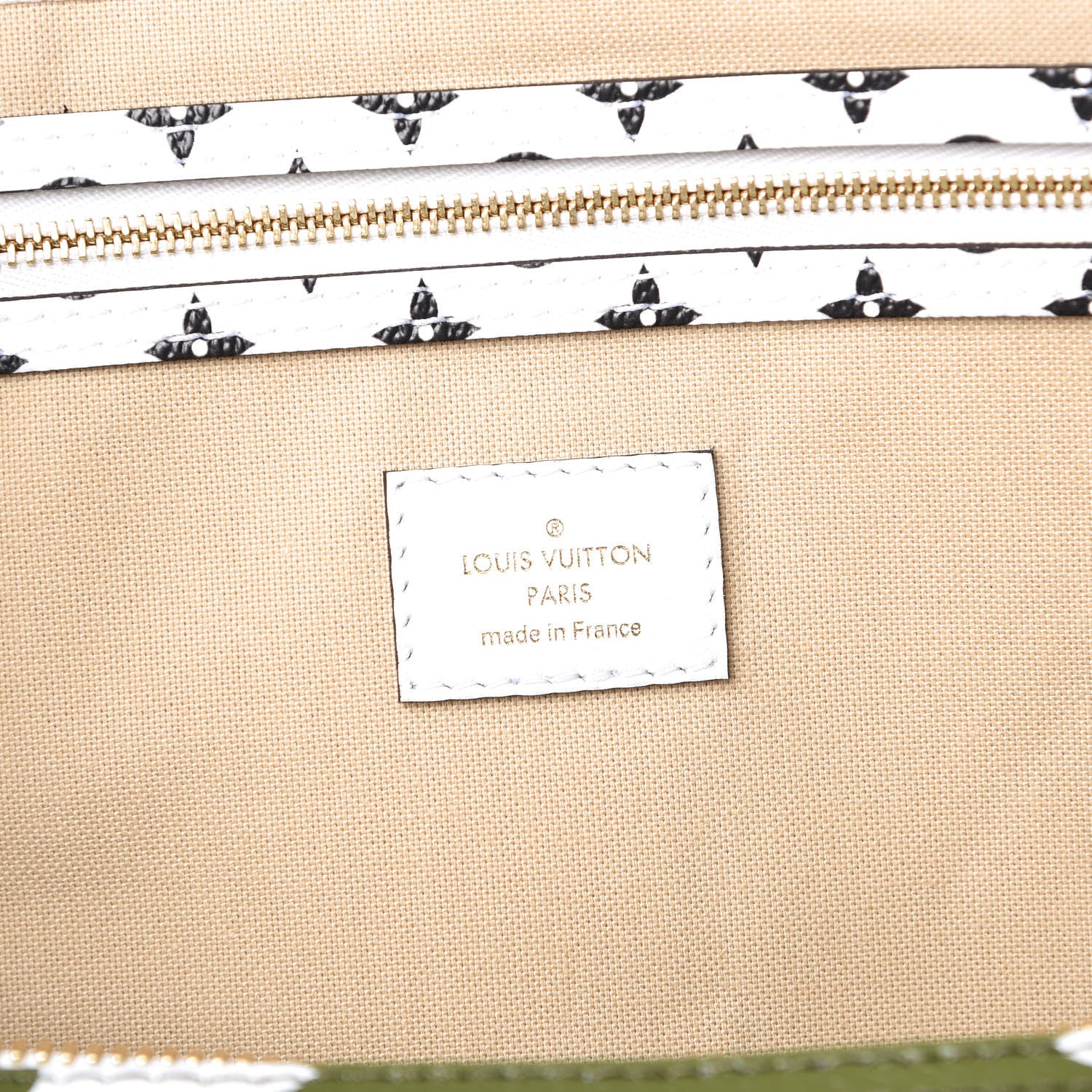 Louis Vuitton Monogram Giant Keepall Bandouliere 50 Kaki Beige 7 of 10