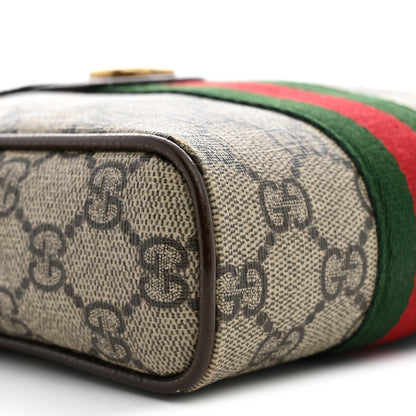 Gucci GG Supreme Monogram Web Mini Ophidia Messenger Brown 9 of 13