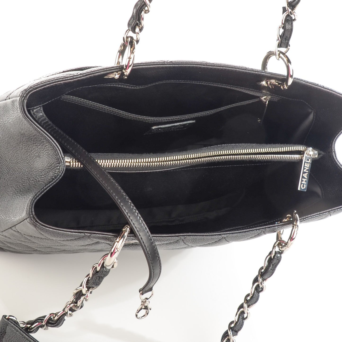 Caviar Quilted Grand Shopping Tote GST Black
