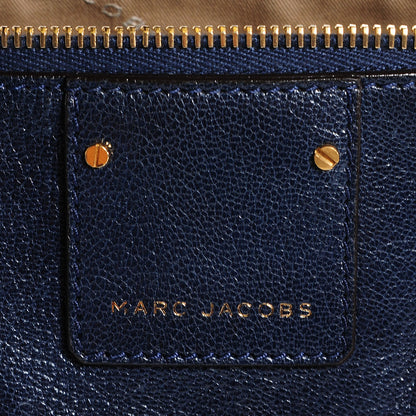 Marc Jacobs Goatskin Small Wellington Fulton Satchel Navy 6 of 8