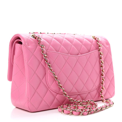 Chanel Caviar Quilted Medium Double Flap Pink 2 of 8