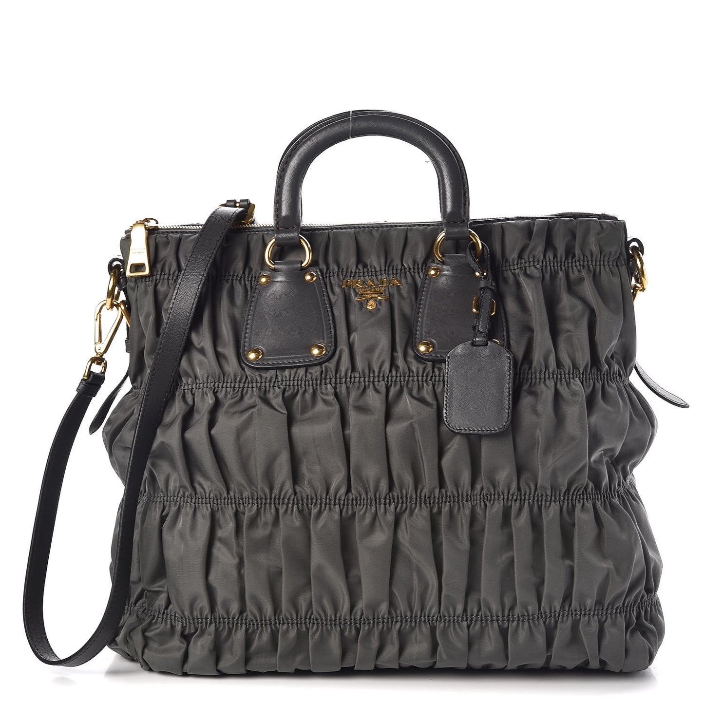 Tessuto Nylon Gaufre Tote Ardesia