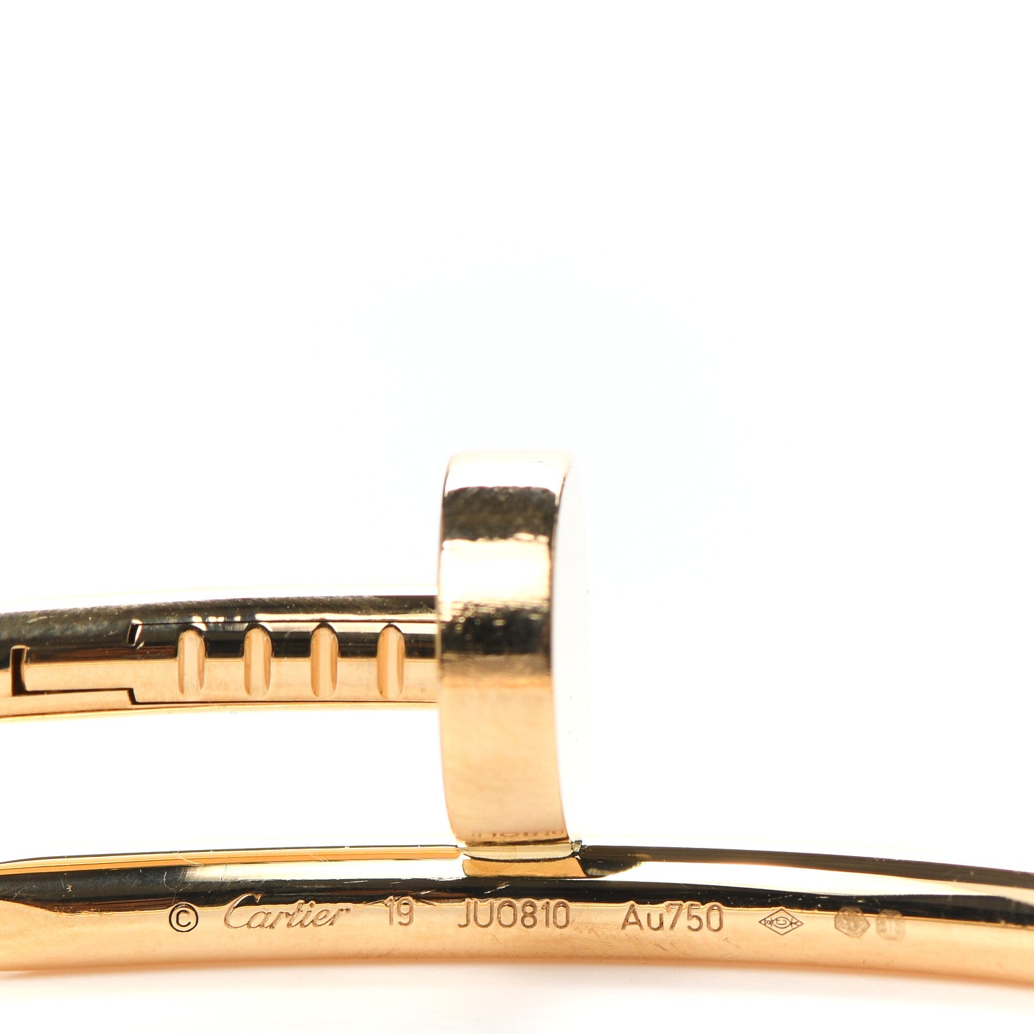Cartier 18K Yellow Gold Juste Un Clou Bracelet 19 4 of 6