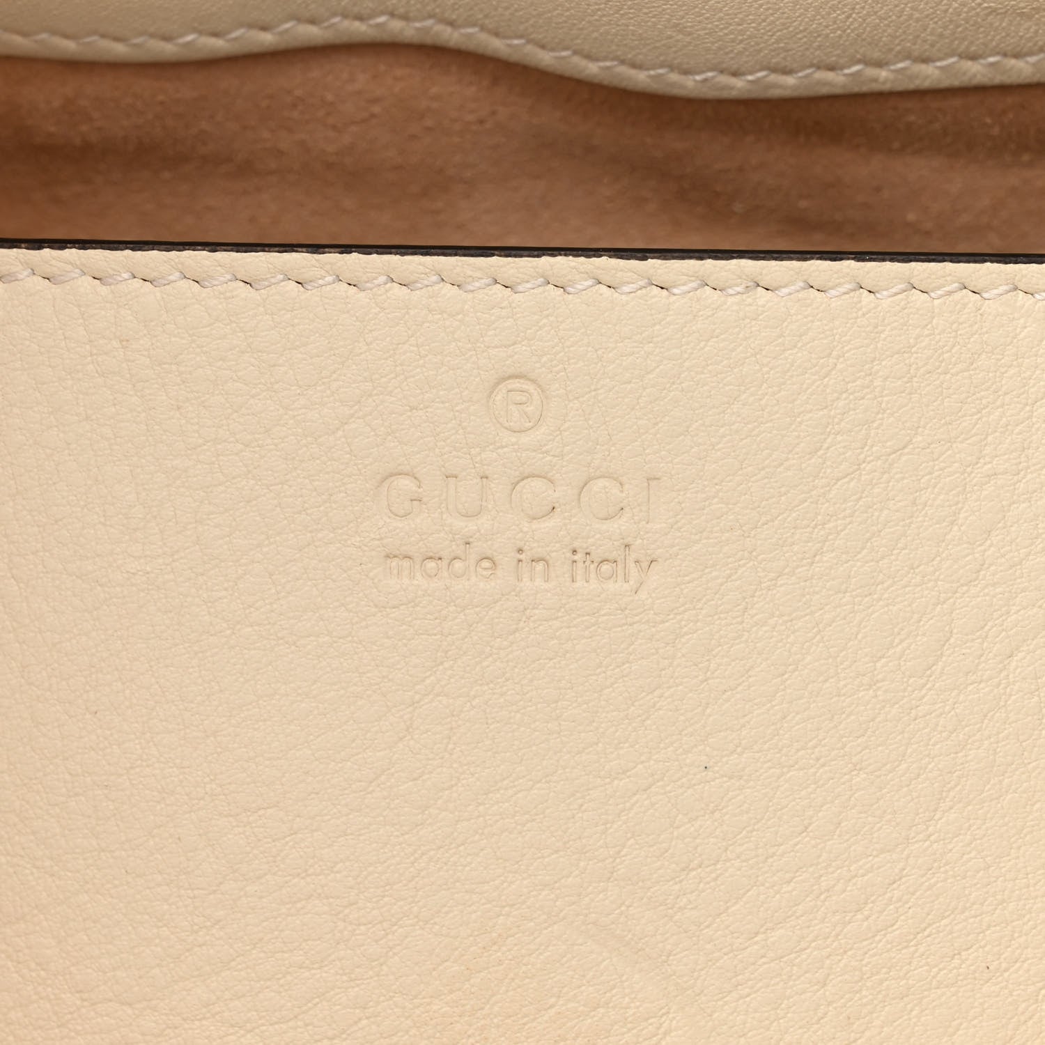 Gucci GG Supreme Monogram Moon Calfskin Small Padlock Tote Beige Ebony Mystic White 6 of 10