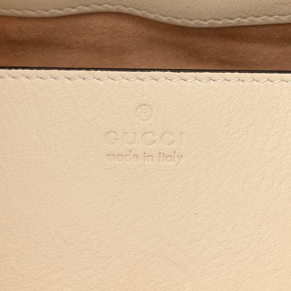 Gucci GG Supreme Monogram Moon Calfskin Small Padlock Tote Beige Ebony Mystic White 6 of 10
