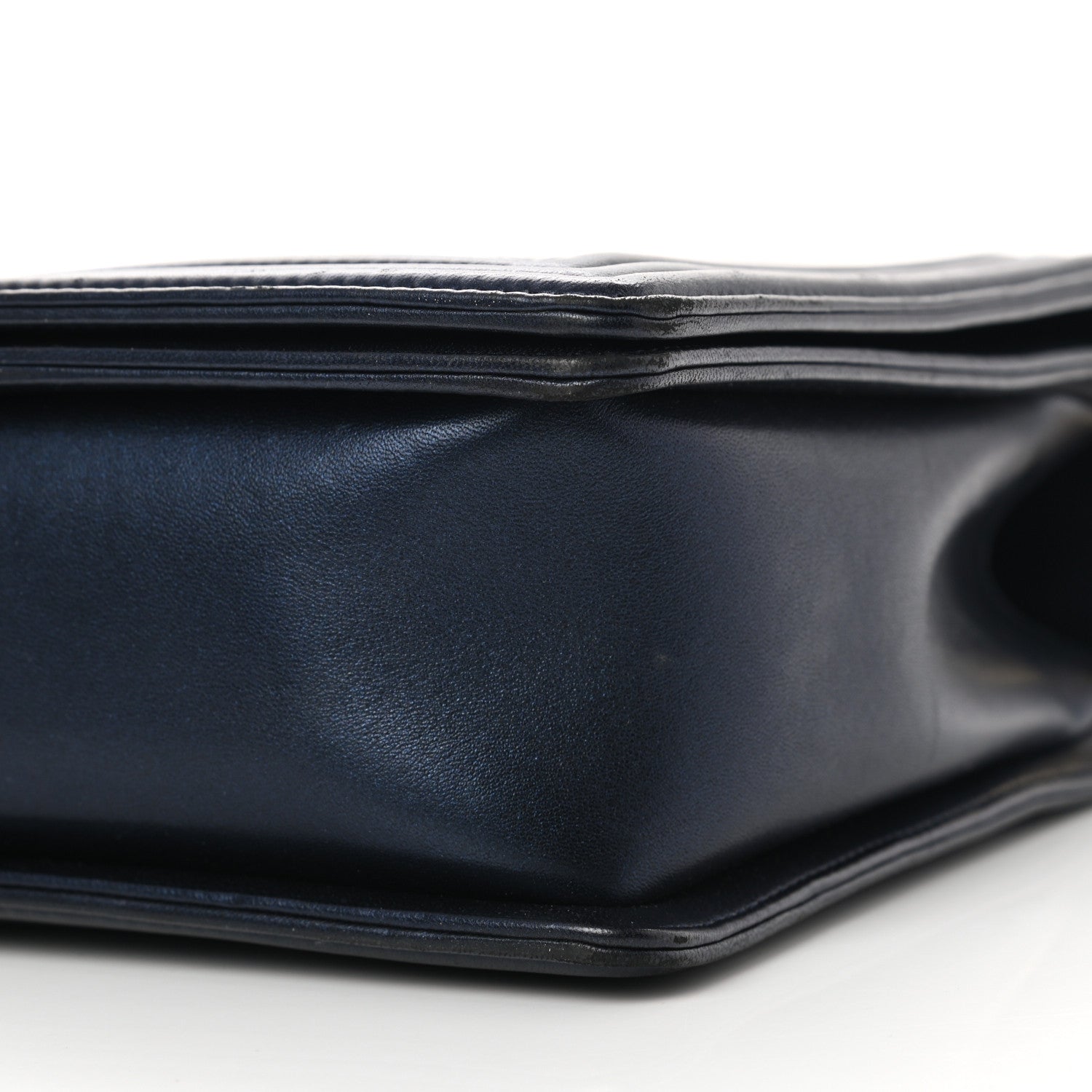 Chanel Lambskin Embossed New Medium Boy Cube Flap Navy 9 of 10