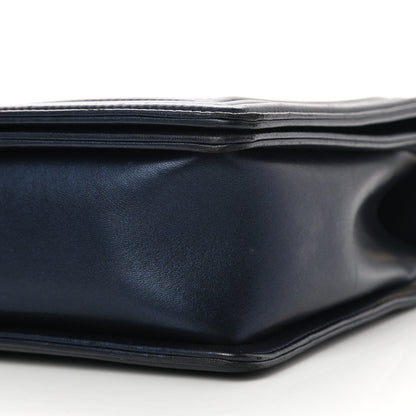 Chanel Lambskin Embossed New Medium Boy Cube Flap Navy 9 of 10