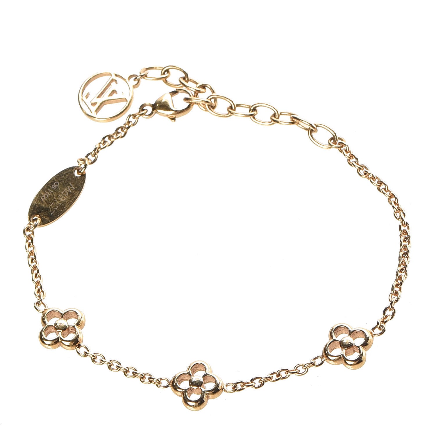 Louis Vuitton Brass Flower Full Bracelet Gold 1 of 5