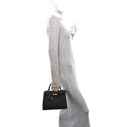 Hermes Epsom Kelly Sellier 25 Black 2 of 13