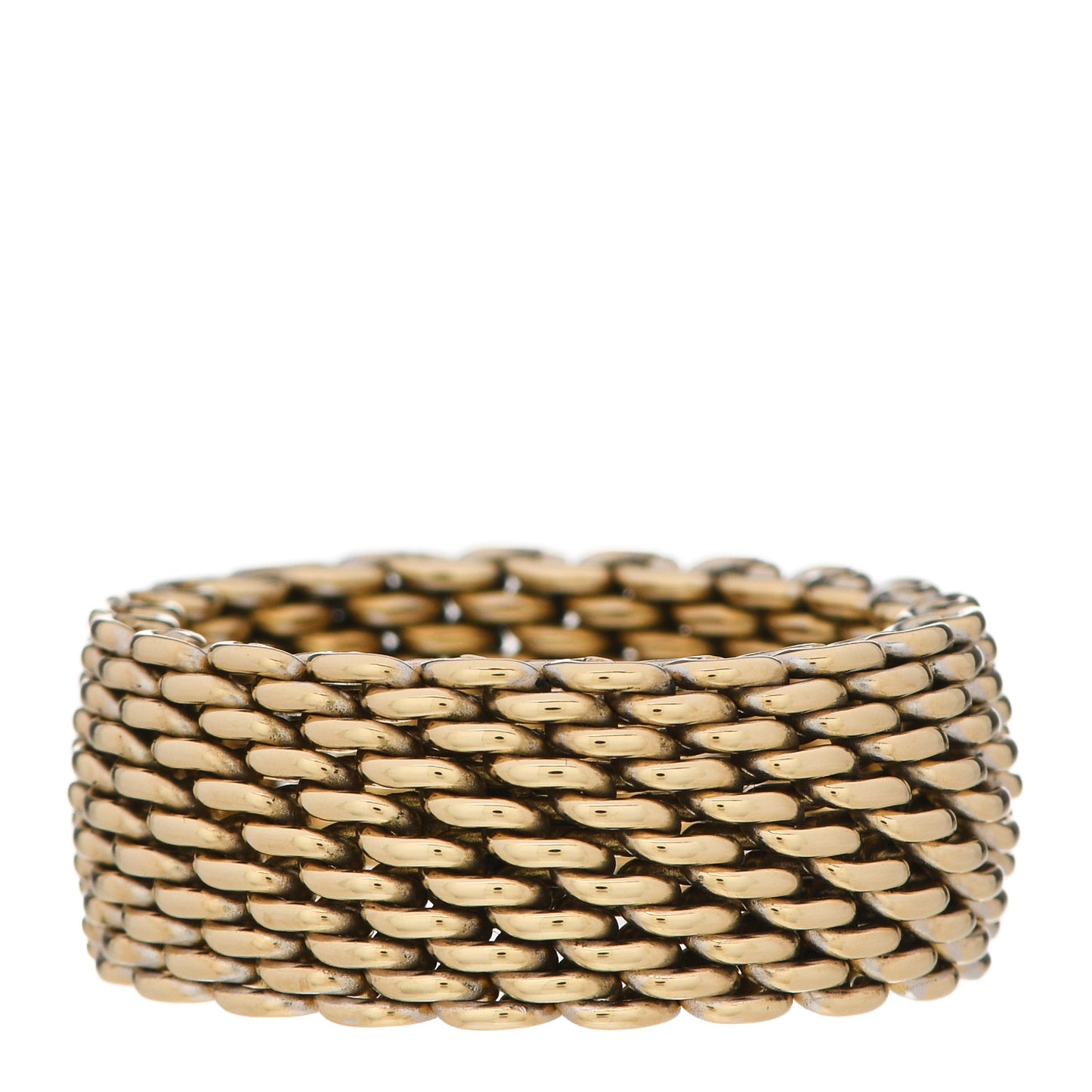 18K Yellow Gold Wide Somerset Mesh Ring 61 9.5