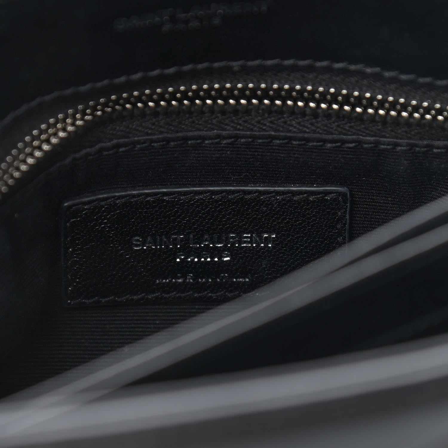 Saint Laurent Calfskin Y Quilted Monogram Toy Loulou Crossbody Bag Black 6 of 15