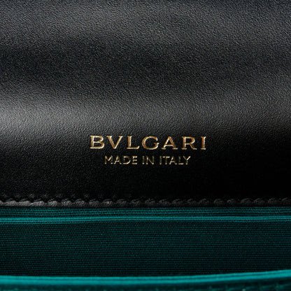 Bulgari Calfskin Serpenti Forever Top Handle Black 7 of 11