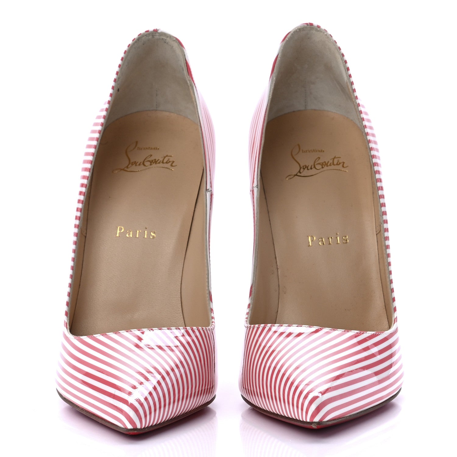 Christian Louboutin Patent So Kate 120 Pumps 39 Pink White 2 of 8