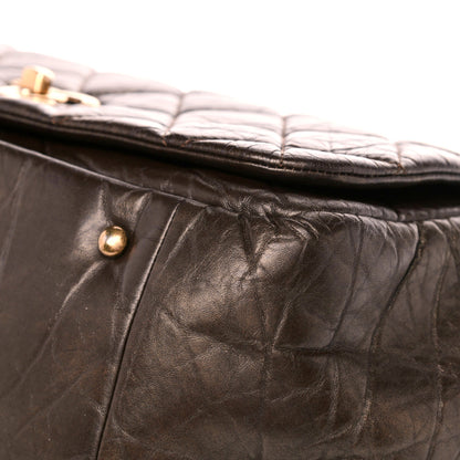 Chanel Aged Calfskin Quilted Large Pondichery Flap Dark Brown 12 of 16