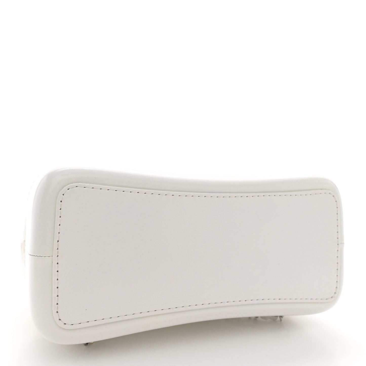 Aged Calfskin Quilted Small Gabrielle Backpack White