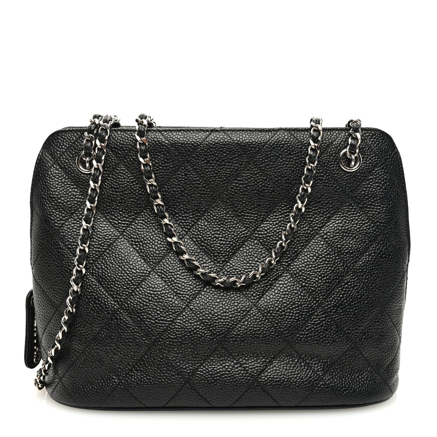 Caviar Quilted Shoulder Bag Black