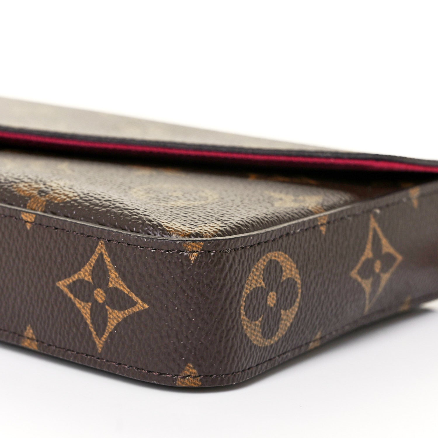 Louis Vuitton Monogram Pochette Felicie Chain Wallet Fuchsia 8 of 10