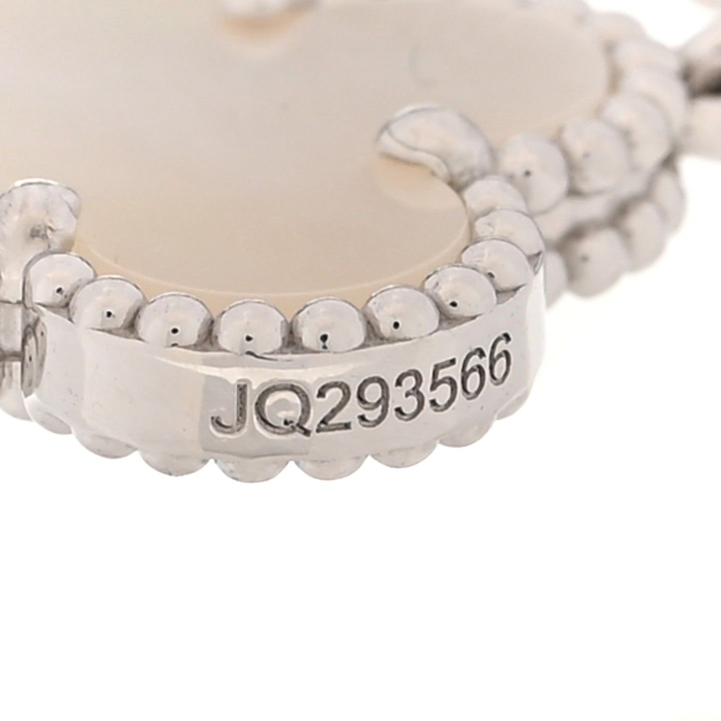 18K White Gold Mother of Pearl 5 Motifs Vintage Alhambra Bracelet