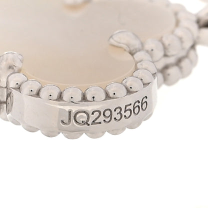 Van Cleef & Arpels 18K White Gold Mother of Pearl 5 Motifs Vintage Alhambra Bracelet 5 of 6