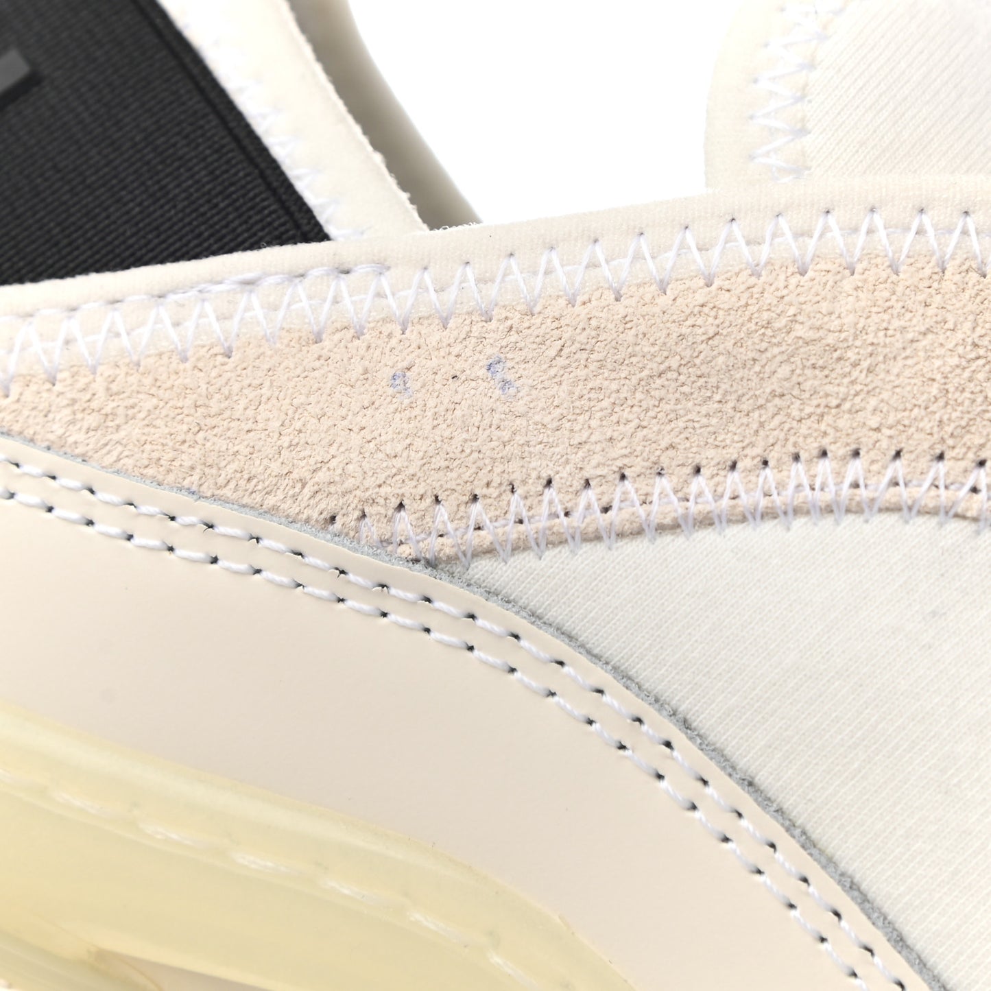 Velvet Calfskin Mixed Fibers CC Sneakers 38 Ivory Black