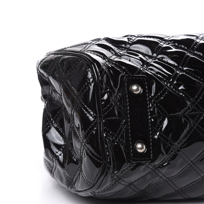 Marc Jacobs Patent Calfskin Quilted Stam Black 7 of 12
