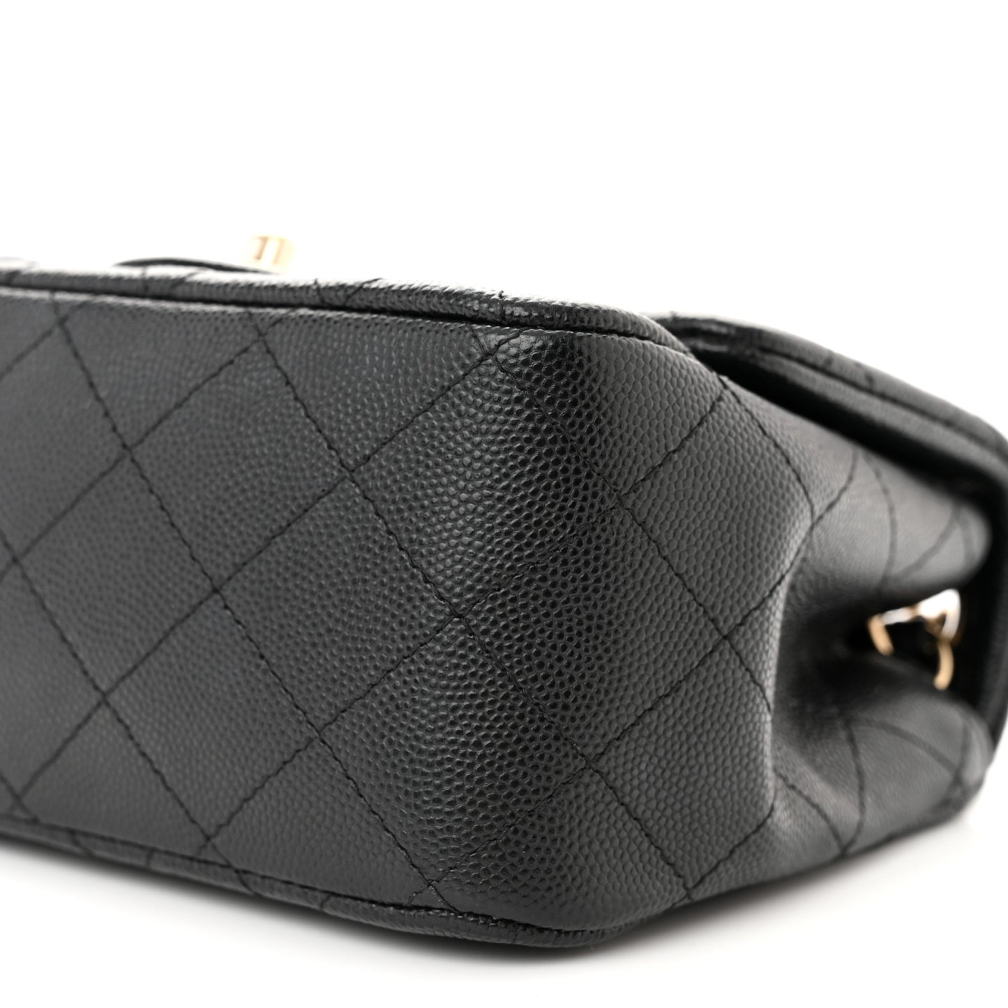 Caviar Quilted Mini Square Flap Black