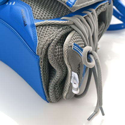 Balenciaga Faux Calfskin Fabric Small Sneakerhead Top Handle Bag Blue Grey 8 of 8