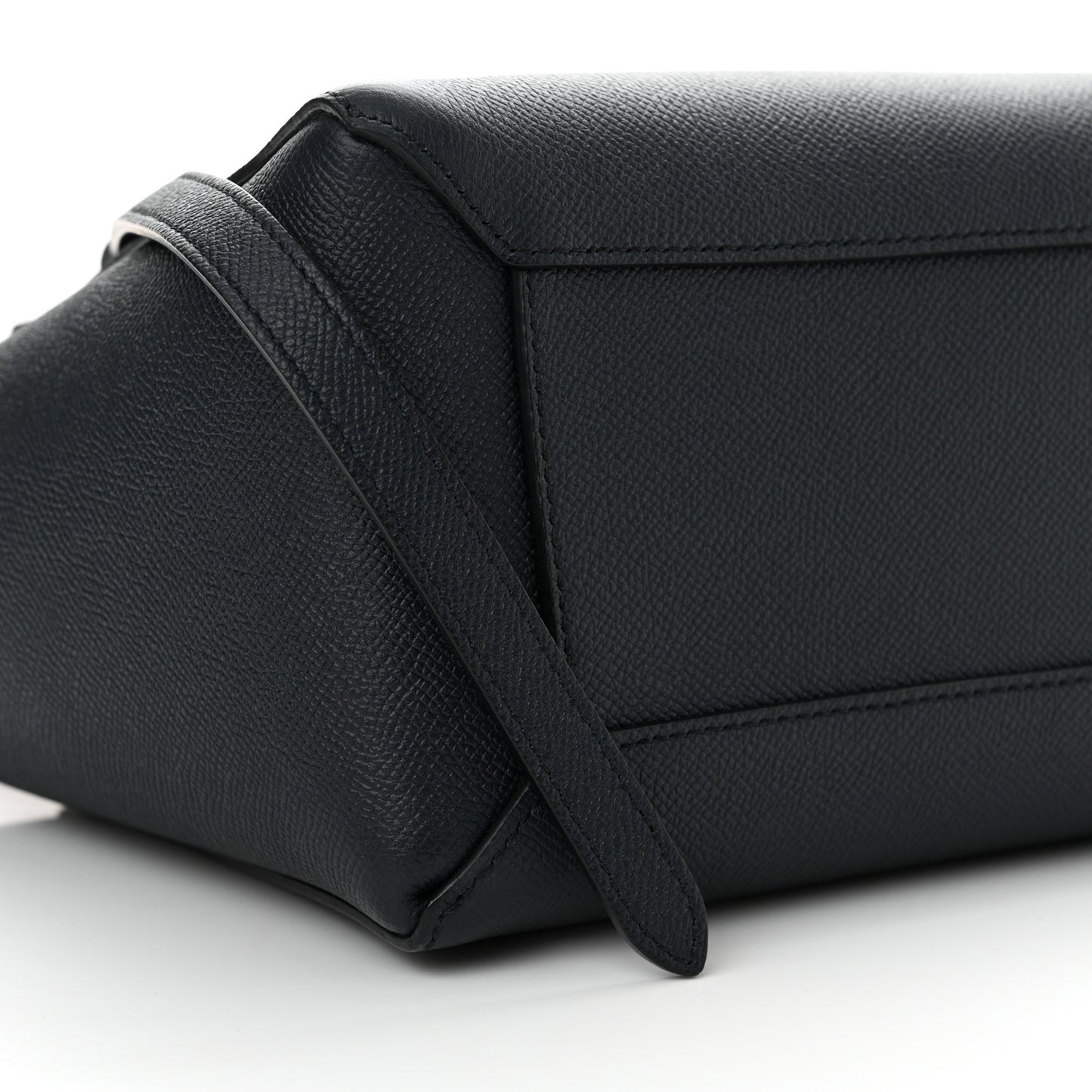Grained Calfskin Micro Belt Bag Navy Blue