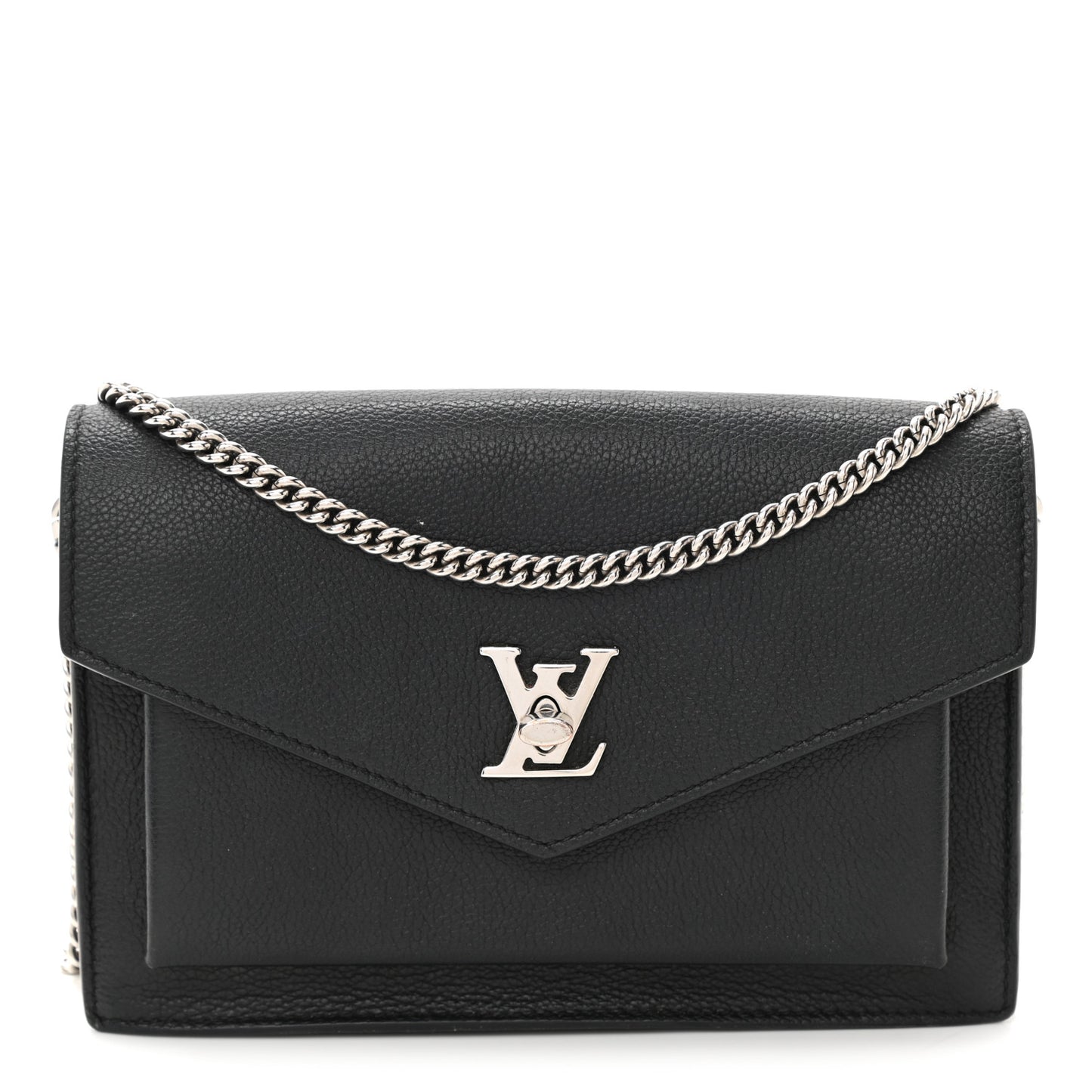 Soft Calfskin My Lockme Chain Pochette Black