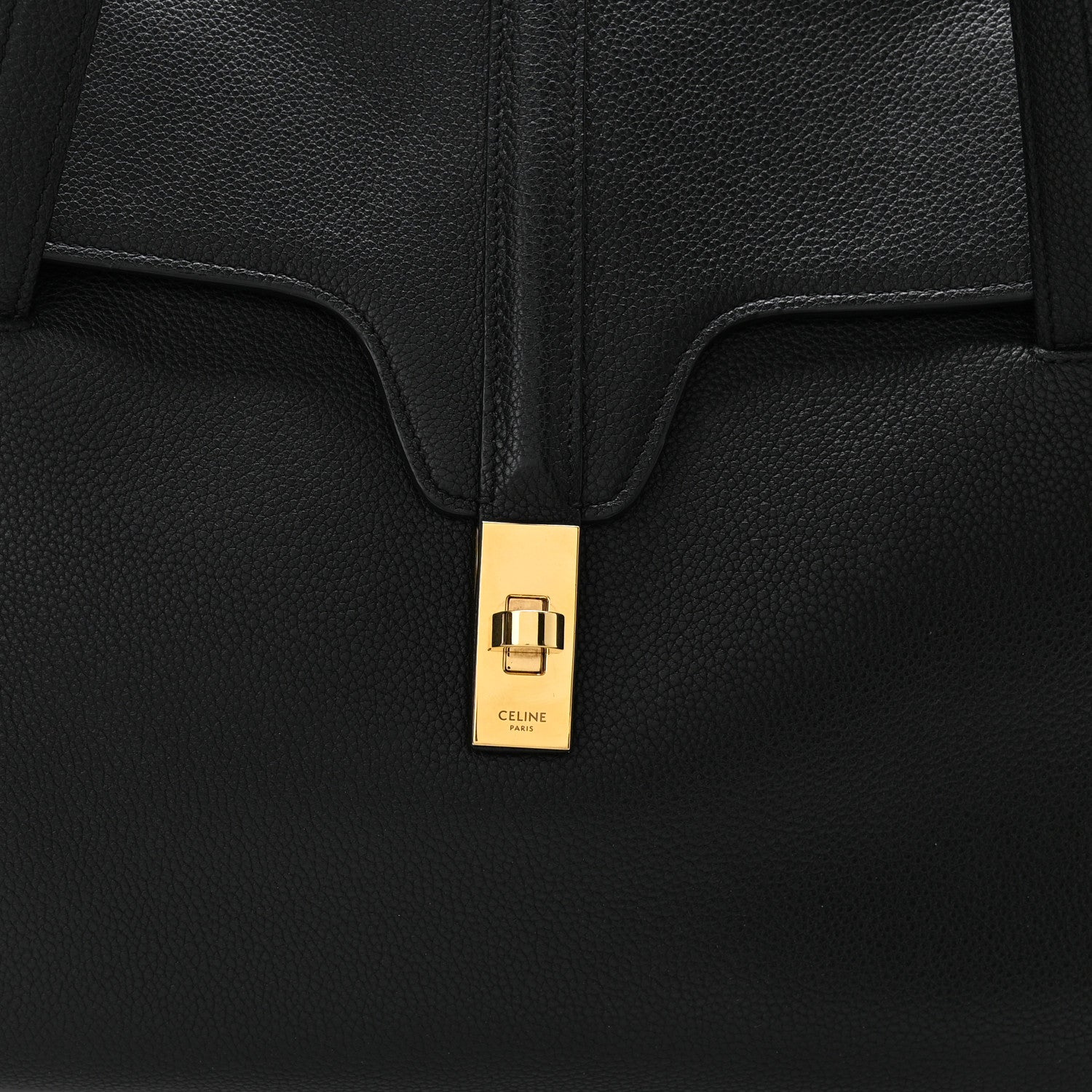 Celine Grained Calfskin Large Soft 16 Bag Black 7 of 9