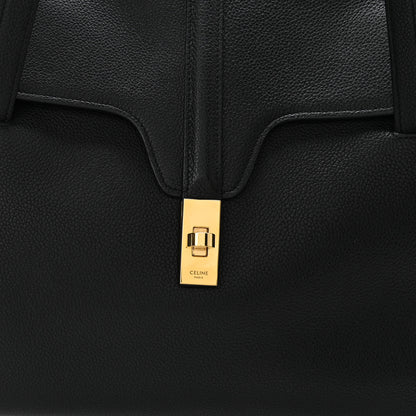 Celine Grained Calfskin Large Soft 16 Bag Black 7 of 9