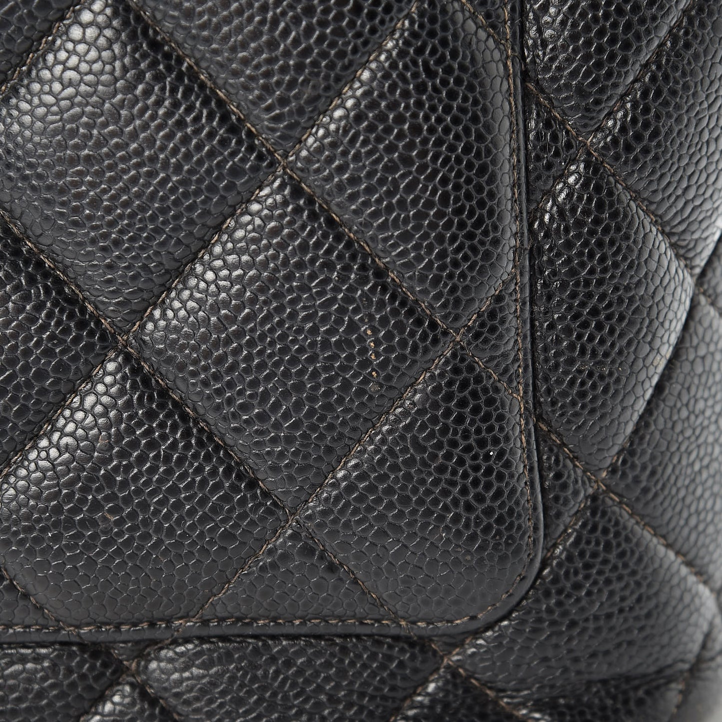 Caviar Quilted Medallion Tote Black